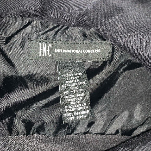 INC Black Zip-Up Jacket/Top - Picture 3 of 4